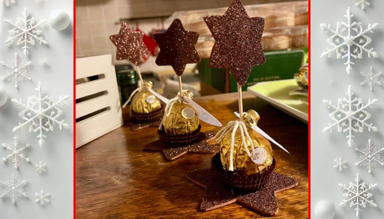 Idee per segnaposto di Capodanno: usa i Ferrero Rocher